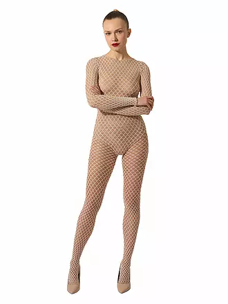 WOLFORD | Medias de moda VELVET NET ILLUSION Fairly Light/White | 